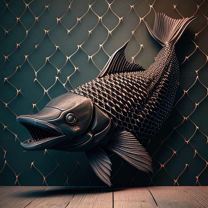 3D model Chain mail catfish acanthicus fish (STL)